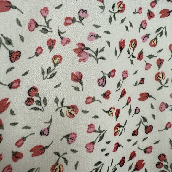 Pleione Sleeveless Top Size XS White Pink Ditsy Floral Pattern Chiffon - Picture 2 of 9